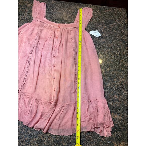 NWT Free People Pink Olivia Gauze Babydoll Dress Size S NWT - Picture 11 of 16